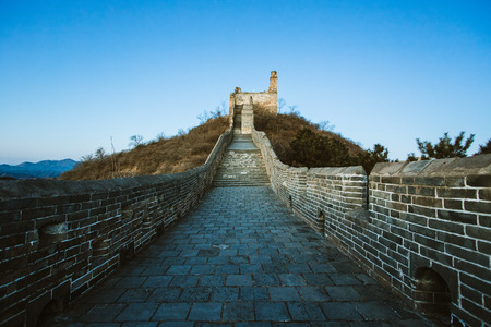 The great wall in the morningの写真素材