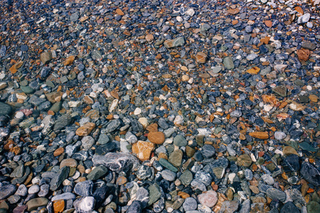 cobblestone in the river