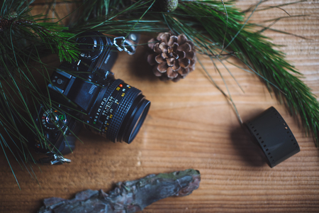 camera and filmの写真素材