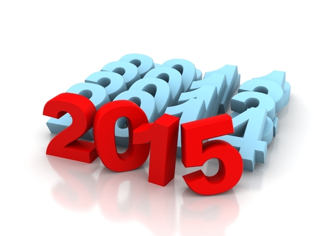 Happy New Year 2015. 3dの写真素材