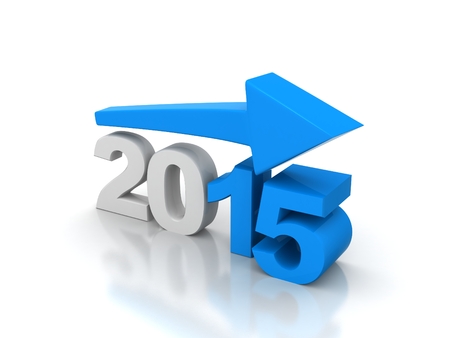 3D illustration - a recovery in the New Year 2015の写真素材