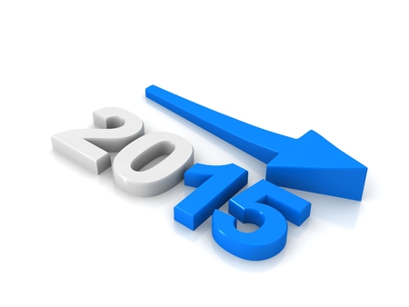 Three-dimensional graph showing growth of business each yearの写真素材