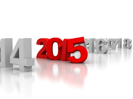 Happy New Year 2015. 3dの写真素材