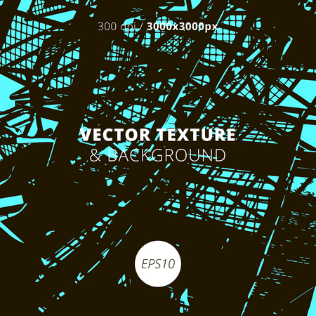 Contemporary urban texture and architectural background with grungy effects and powerful black graphic lines.のイラスト素材