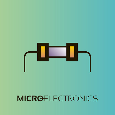 Electronic components. The sign and symbol for creation of logo design as radio market, microchip shop and internet shop.のイラスト素材