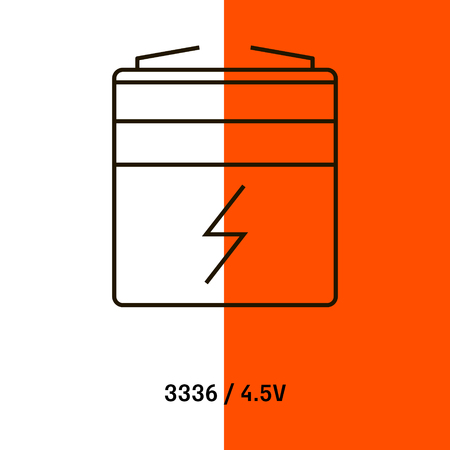Battery linear trendy icon, vector banner, minimalistic logo mark, design for creation app, logotype of application design. About charger sign, recycle object, recharge, repair pictogram, recycle symbol.のイラスト素材