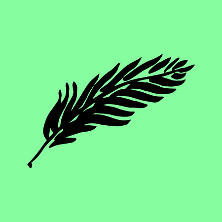 Natural Raw Ink palm leaf Paintings.のイラスト素材