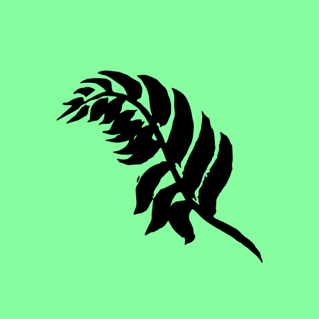 Natural Raw Ink palm leaf Paintings.のイラスト素材