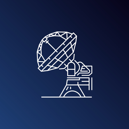 Universe, celestial, observatory, astronomy icon, rocket, science, space, galaxy and more telescope, Plain and line icons set, flat design, vector illustration about astronomic.のイラスト素材