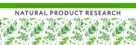 Vector natural banner template with flowers pattern. Tulips decoration with floral Illustrations for florist store, cosmetic label design, beauty banner template. Tulip background. Organic ornament.のイラスト素材