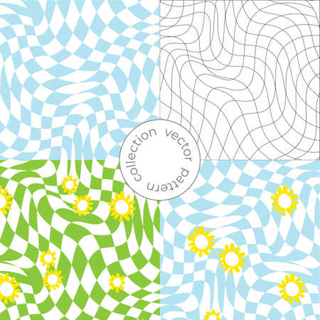 Set of Seamless Vector Summer Patterns In Flat Colors