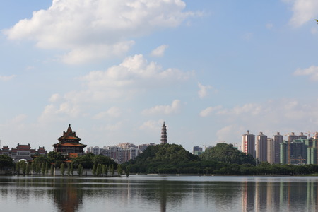 Guangdong Foshan Shunde Shunfengshan sceneのeditorial素材