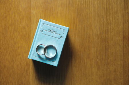 Rings on the little bookの写真素材