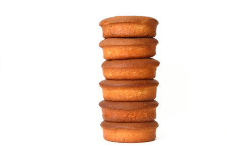 cupcake pyramid on the white backgroundの写真素材