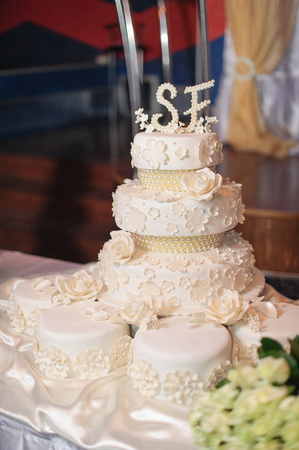 Beautiful wedding cakeの写真素材