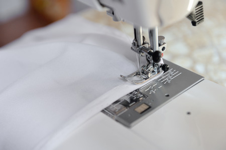 Sewing machine and fabric prepared for sewing