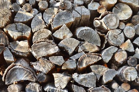 Texture of sawn wood for a fire or fireplace. Texture of lumber