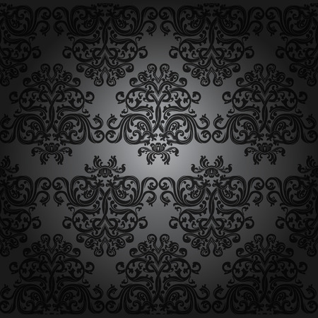 seamless vector floral background with gothic motiveのイラスト素材