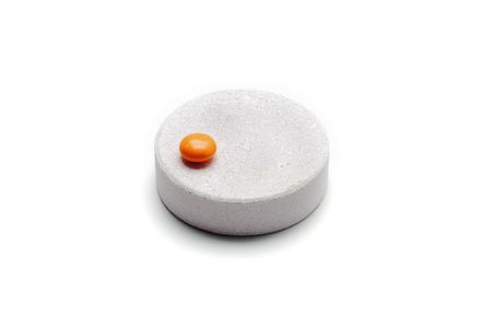 big tablet small pillの写真素材