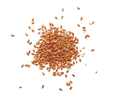 flax seeds isolatedの写真素材
