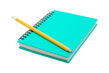 notepad with pencilの写真素材