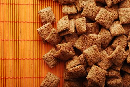 sweets on bamboo matの写真素材