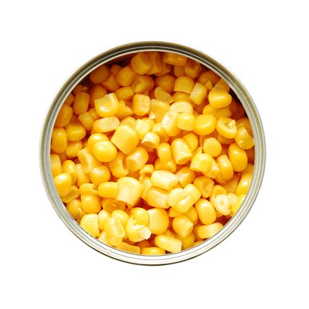 can with sweet cornの写真素材