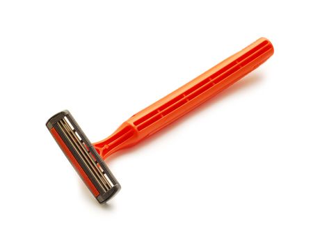 plastic razor isolatedの写真素材