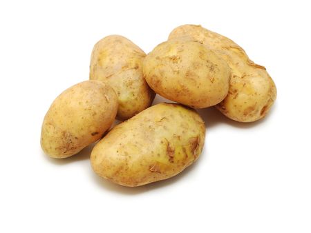 potatoes isolatedの写真素材