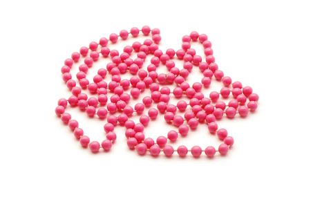 pink necklace isolatedの写真素材