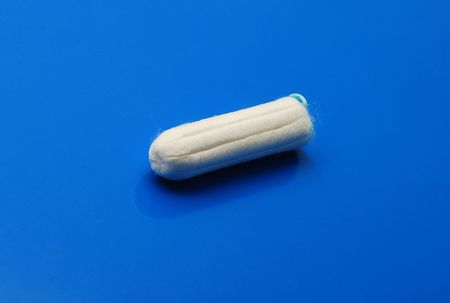 tampon over blueの写真素材