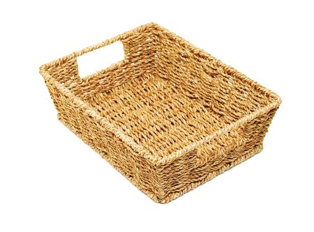 empty basket isolatedの写真素材
