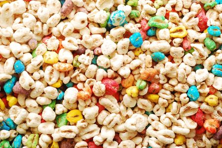 expanded wheat grainsの写真素材