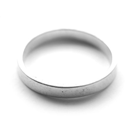 white gold ring isolatedの写真素材