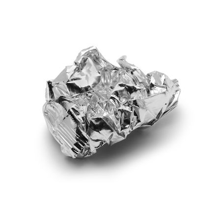 crinkled aluminium foilの写真素材
