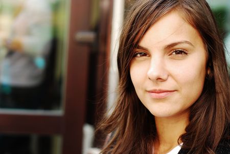 cute woman portraitの写真素材