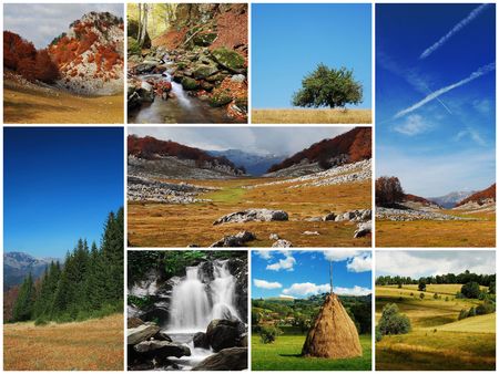 landscape montageの写真素材