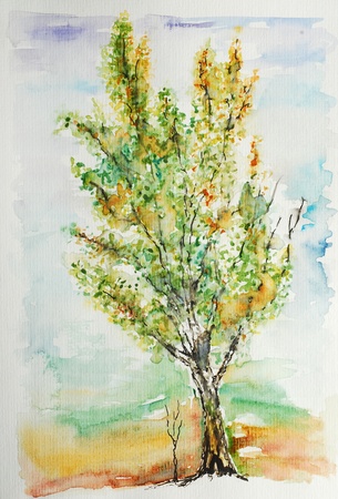 watercolor paintingの写真素材