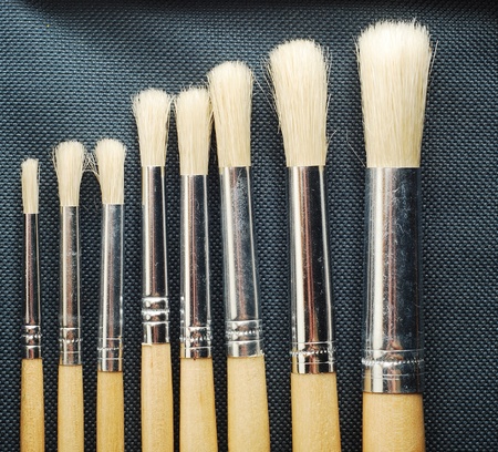 painting brush set の写真素材