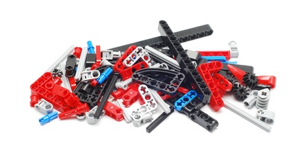 Caransebes, Romania, February, 9th, 2012 - Lego Technic pieces isolated on whiteのeditorial素材
