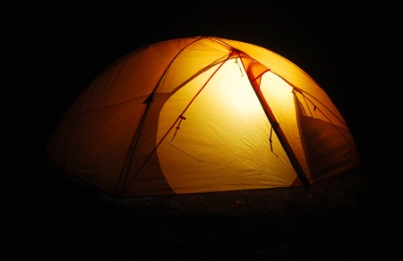   tent at nightの写真素材