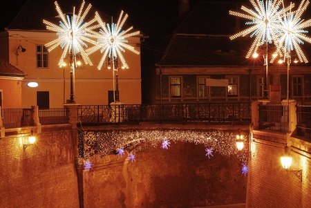 Liar's Bridge, romanian landmark in Sibiuの写真素材