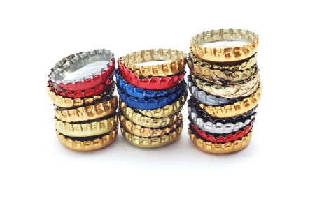 beer caps の写真素材