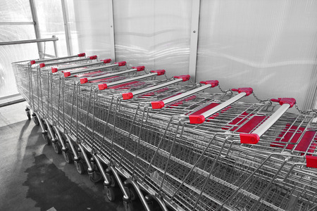  shopping cartsの写真素材
