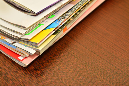 stack of magazines 
