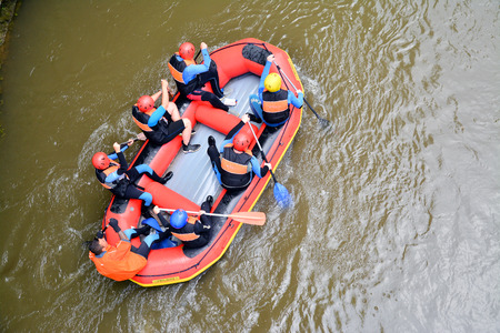 NERA RIVER, ROMANIA - MAY 2, 2014  rafting on the Nera river, Romania, May 2nd, 2014のeditorial素材