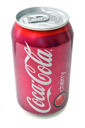 a coca cola cherry soda canのeditorial素材
