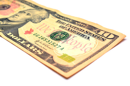 ten dollars billの写真素材