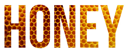 honey sample text banner with copyspaceの写真素材
