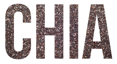 chia seeds text banner with copyspaceの写真素材